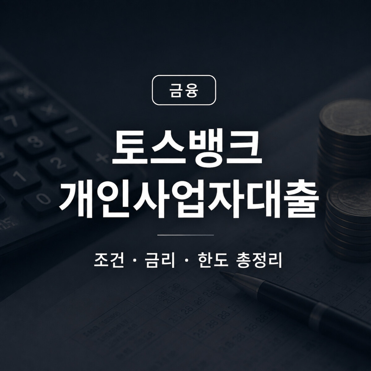토스뱅크 개인사업자대출 조건 금리 한도