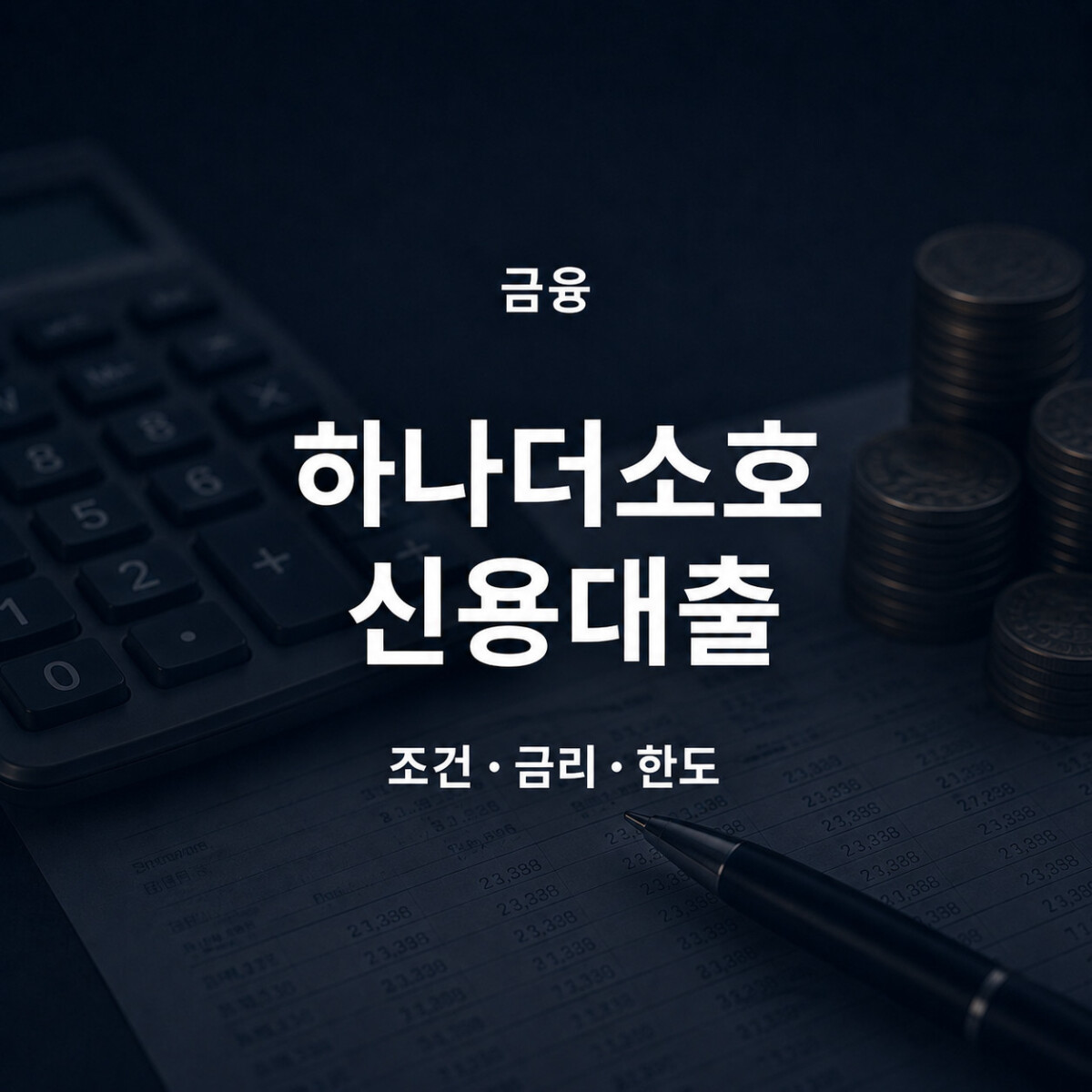 하나은행 하나더소호 신용대출 조건 금리 한도