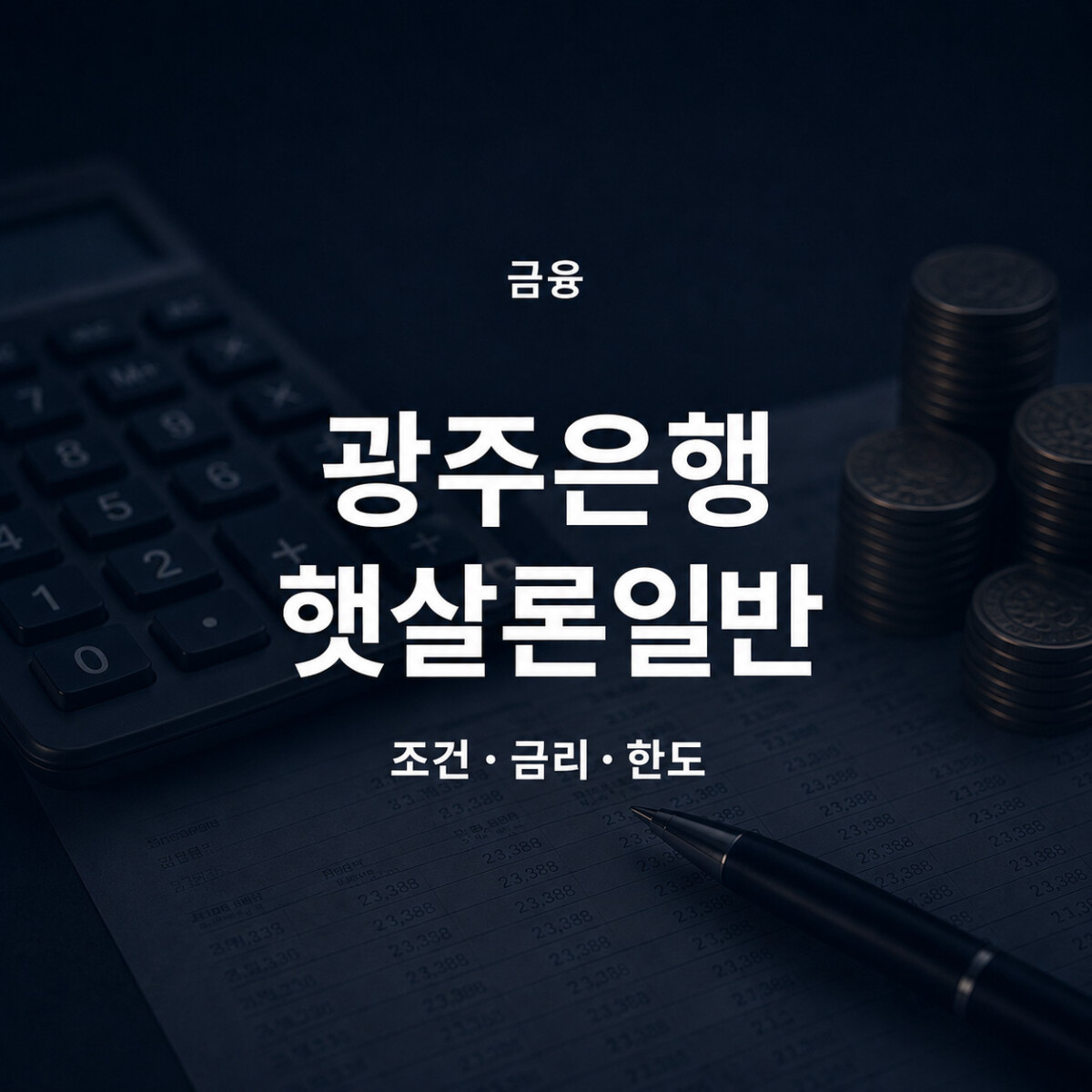광주은행 광주은행햇살론일반 조건 금리 한도