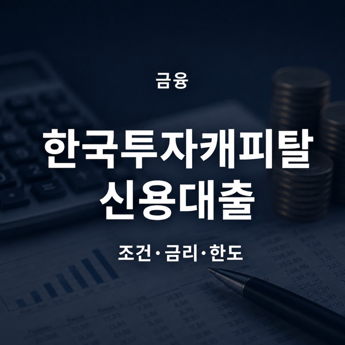 한국투자캐피탈 신용대출 조건 금리 한도