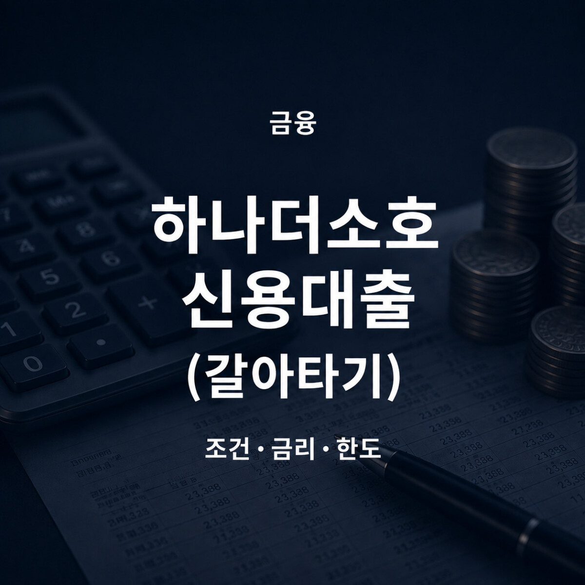 하나은행 하나더소호 신용대출 갈아타기 조건 금리 한도